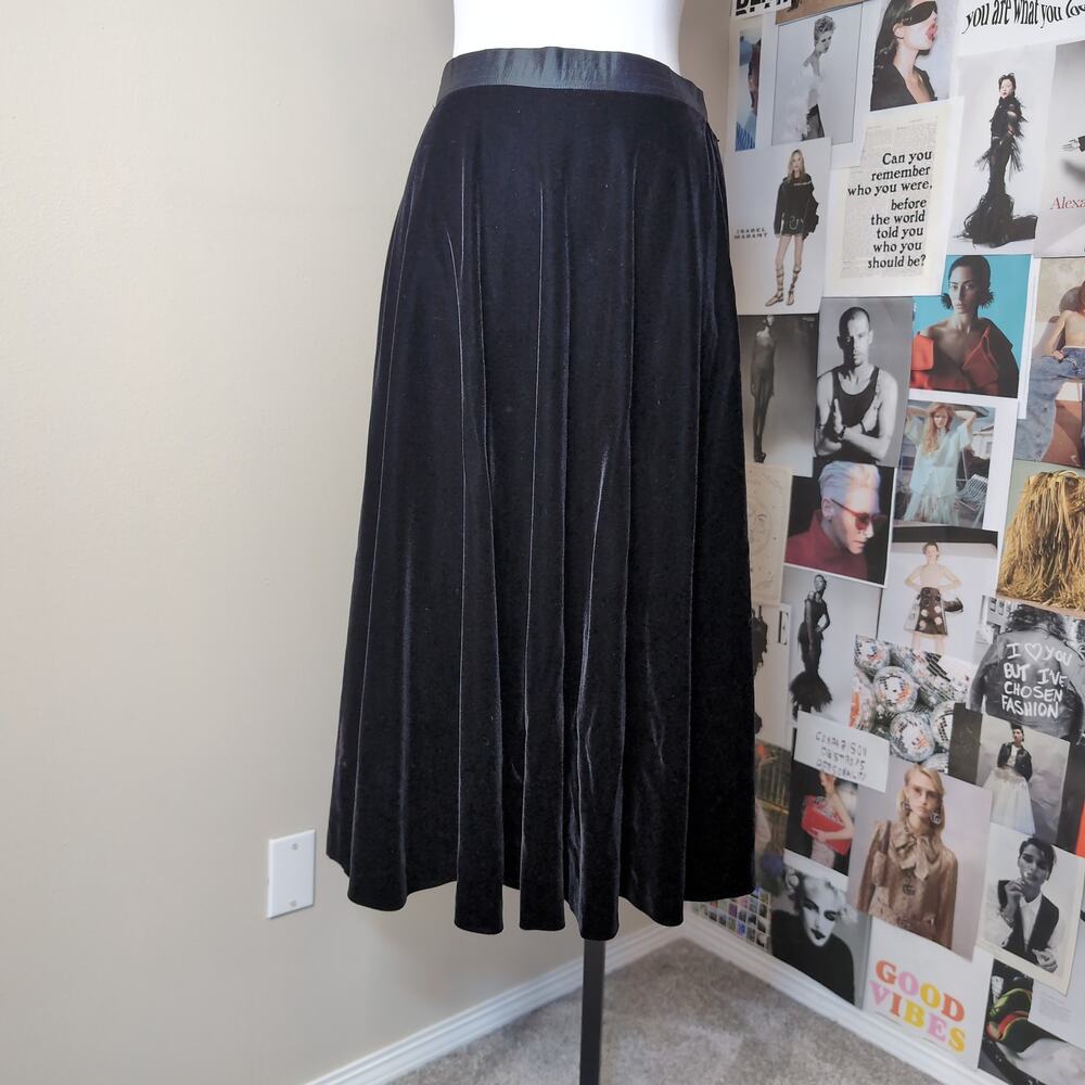 Black Velvet Maxi Gothic Skirt